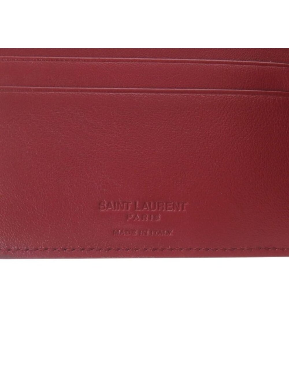 Saint Laurent Paris East West Wallet Patent Leather Bordeaux Red Bifold - Picture 8 of 8